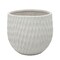 Kingston Living Set of 3 Matte White Geometric Outdoor Ceramic Planters 9"